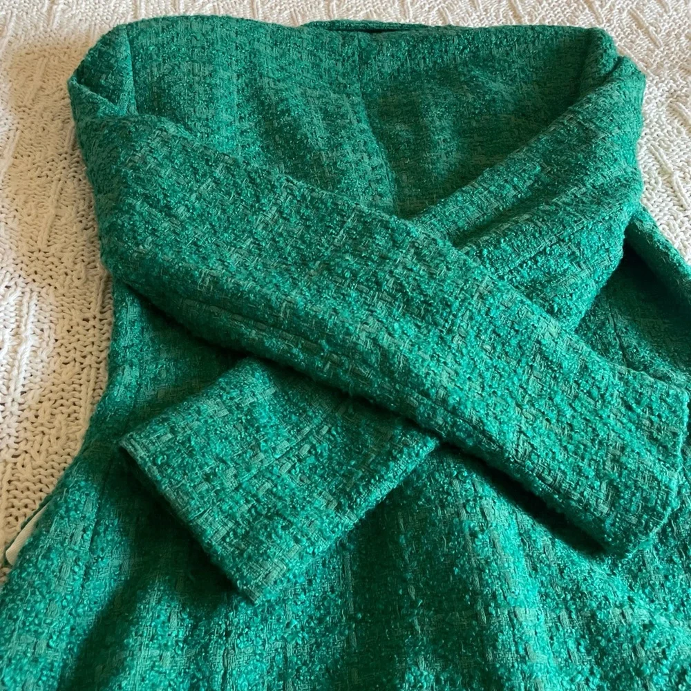 ZARA BUTTON TEXTURED WEAVE BLAZER - Picture 15 of 16